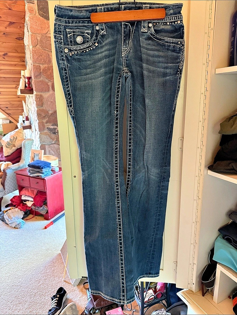 Rock Revival Jen Boot Cut Blue Jeans